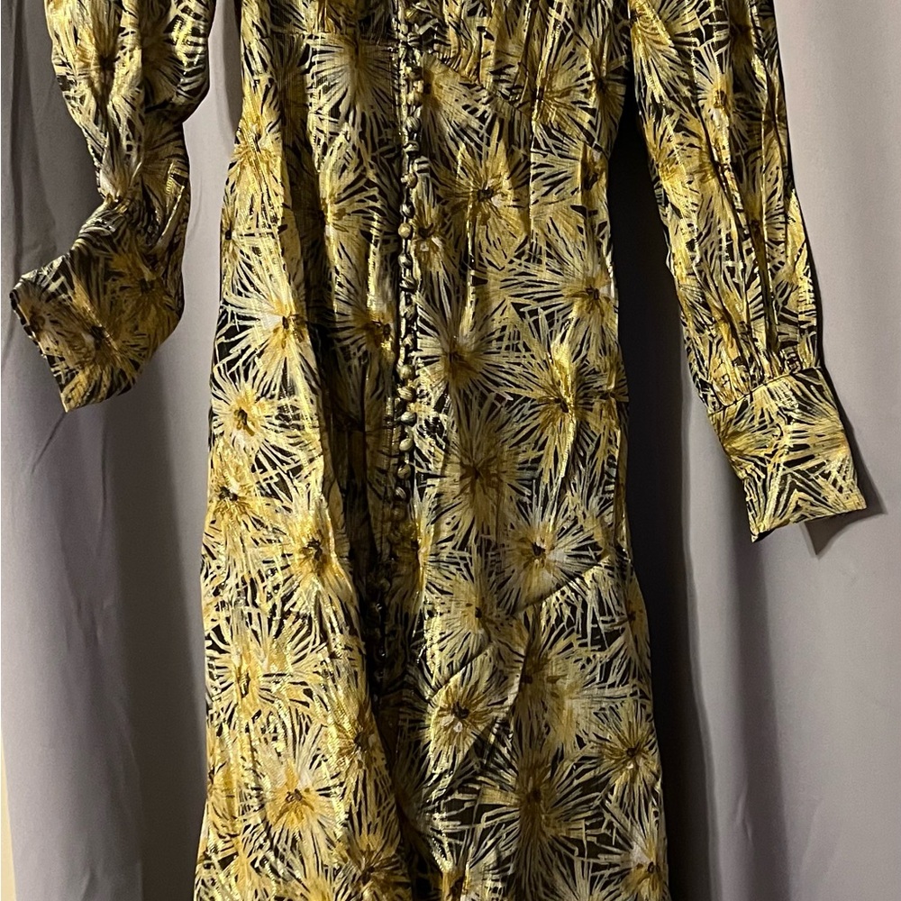 The Kooples Yellow Floral Long Sleeve Dress - Picture 2 of 5